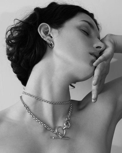 Two Tone Toggle Wrap Necklace