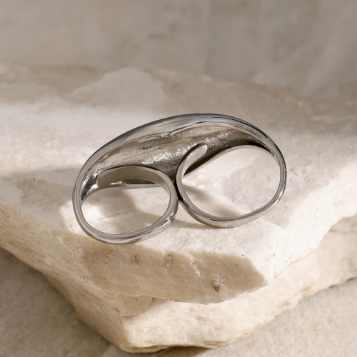 Waterproof Modern Curve Ring: Gold Or Silver