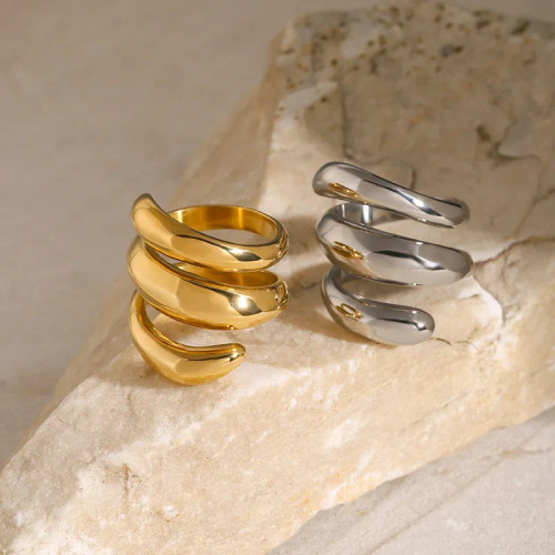 Waterproof Round And Round Ring: Gold Or Silver