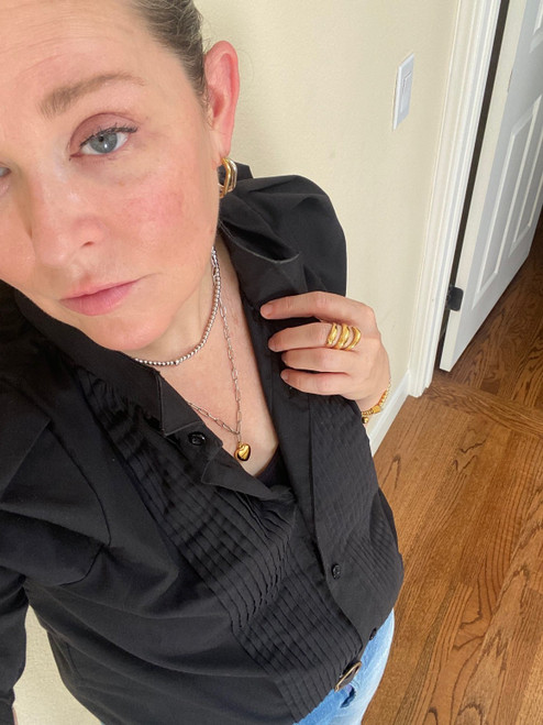 Two Tone Heart Necklace - Seen On GMA!