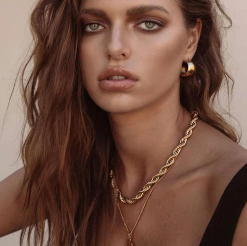 Waterproof Golden Rope Chain Necklace