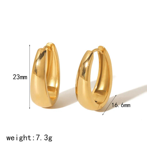Waterproof Oval Hinged Hoops: Gold Or Silver