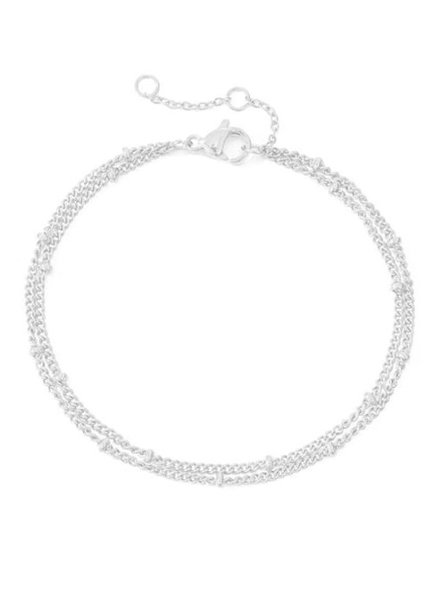 Layered Minimalist Bracelet - Silver - LAST ONES!