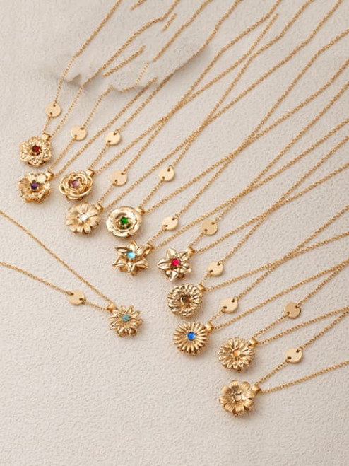 Flower Of The Month Rotating Necklace: LAST FEW!
