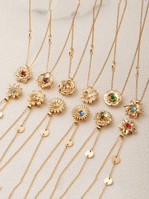 Flower Of The Month Rotating Necklace: LAST FEW!