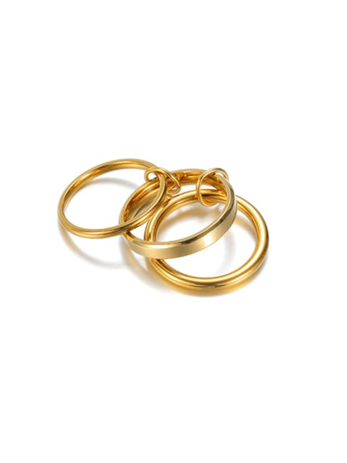 Interconnected Ring Set: Gold Or Silver