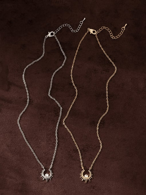 Opal Flower Necklace: Gold Or Silver - LAST 2!