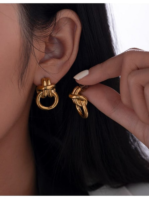 Golden Knot Earrings
