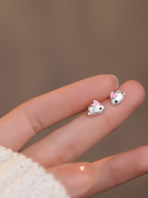 Sterling Little Bunny Stud Earrings: LAST ONES!