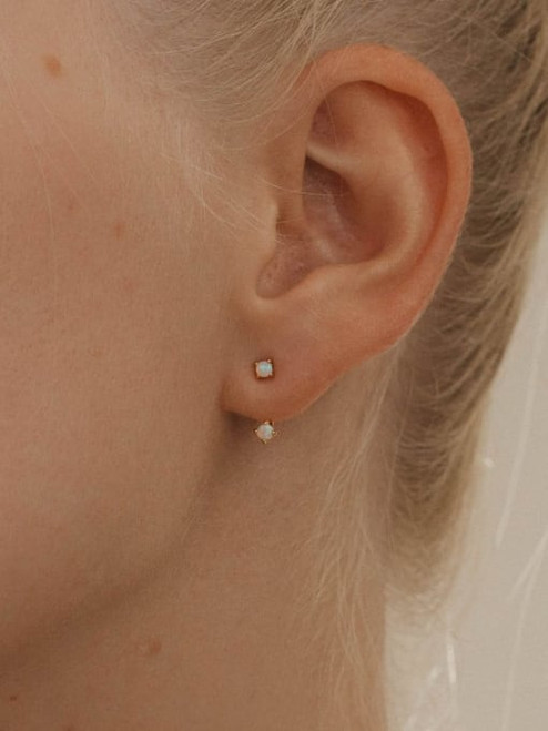 Birthstone Huggie Earrings