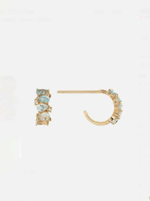 Birthstone Ombre Huggie Hoops