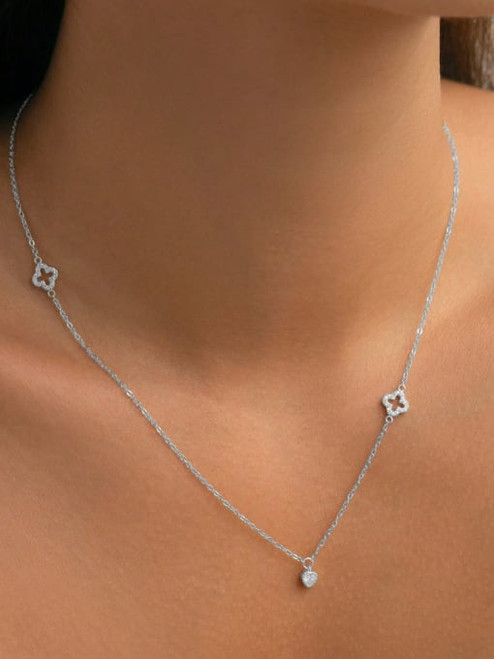 Sterling Minimalist Quatrefoil Clover Necklace: Gold Or Silver: LAST ONES!