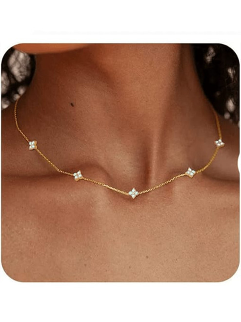 Quatrefoil Flower Necklace: Gold Or Silver: LAST ONES!