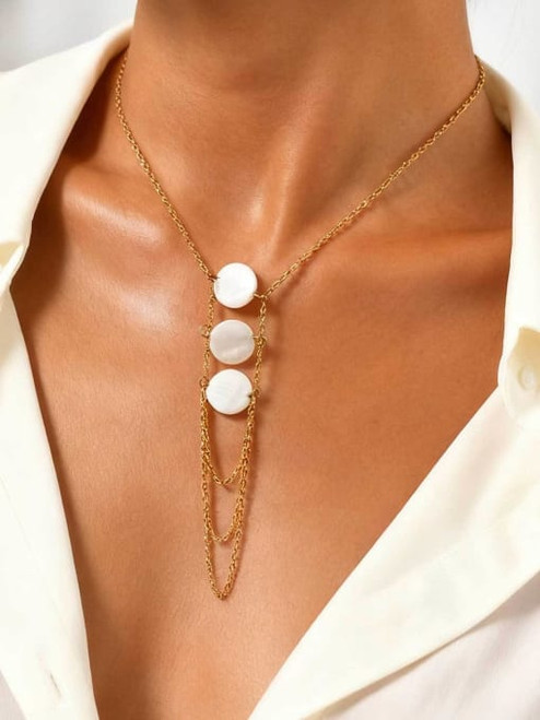 Three Circles Lariat Y Necklace: LAST ONES!