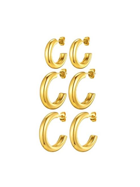 Set of 3 Golden Hoops: FEW LEFT!