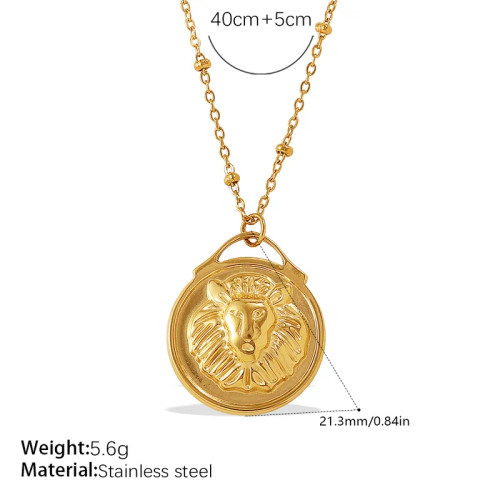 Lion Medallion Necklace: LAST 2!