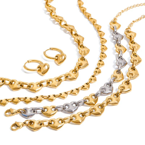 Sideways Golde Heart Hoops: LAST ONES!