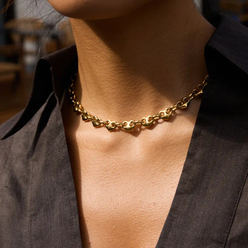 Golden Tiny Hearts Necklace: LAST ONES!