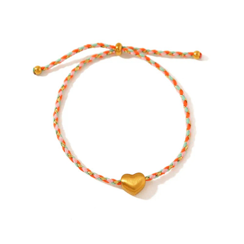 Colorful Cord Heart Bracelet: LAST ONES!