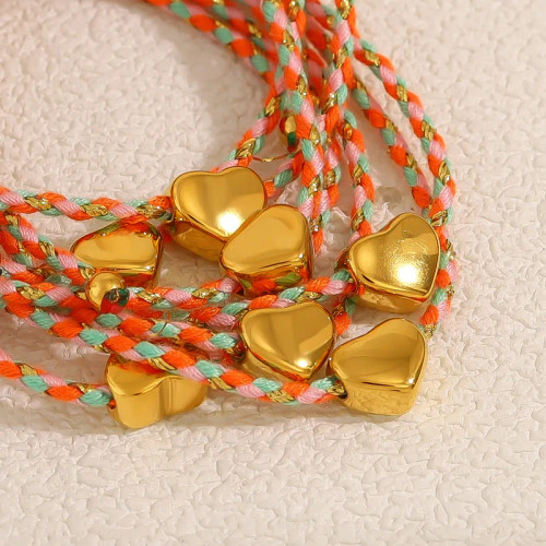 Colorful Cord Heart Bracelet: LAST ONES!