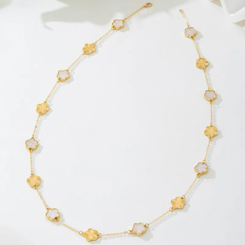 Long Quatrefoil Flower Necklace: LAST ONES!