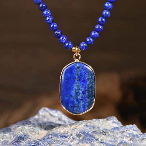 Lapis Natural Stone Necklace: LAST ONE!