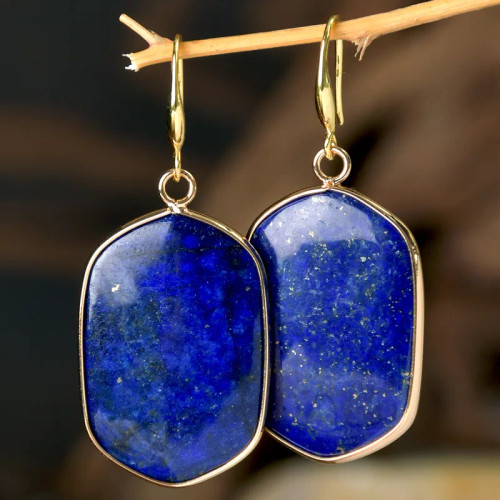 Lapis Natural Stone Earrings: LAST ONE!