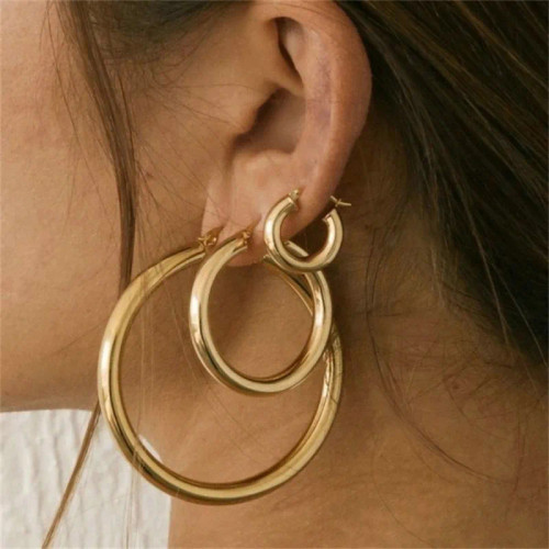 Waterproof Golden Classic Hoops: 1.6" - LAST FEW!