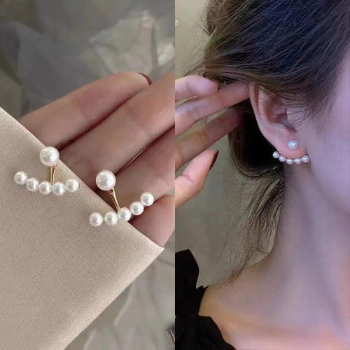 pearl Ear Jackets Stud Earrings: LAST FEW!