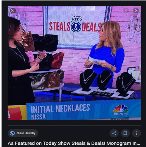 Circle Monogram Initial Necklaces: Gold, Silver Or Rose: Seen on TODAY!