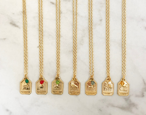 Zodiac Birthstone Necklace: Seen On Today Show! 