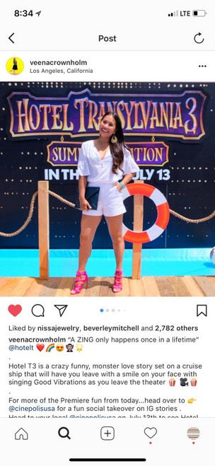 Chained Up Teardrop Hoops - Silver: Seen on Tinashe and Veena Crownholm!