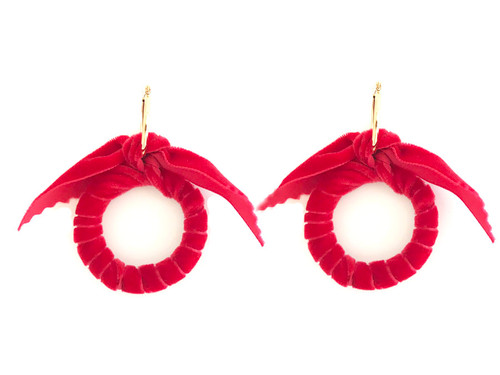 Velvet Hoops - Red: Seen on Kandee Johnson & The Merrel Twins!