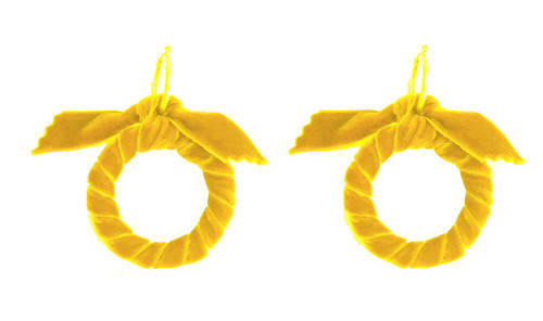 Velvet Hoops - Mustard