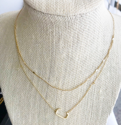 Layered Initial Necklace Gold: Seen On Today Show!  DISCONTINUED!
