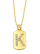 Tab Letter Pave Necklace