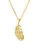 Sterling Feather Necklace: Gold Or Silver