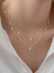 Sterling Drops Necklace - Triangles: Gold Or Silver