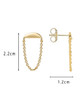 SOLD OUT! Half Circle Chain Drop Earrings: 1 LEFT!