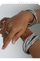 Triple Band Lined Bracelet: Gold Or Silver