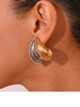 Embellished Waterdrop Hoops: Gold Or Silver