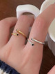 Sterling Wrap Ring w/ End Stones: Gold Or Silver