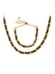 SOLD OUT! LAST ONE!Adjustable Woven Lariat Bracelet Black: Gold Or Silver