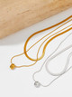 Layered Teardrop Necklace: Gold Or Silver
