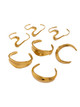 Modern Twist Chunky Cuff Bracelet Set Of 3: Gold Or Silver