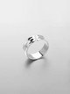 Hammered Open Center Ring Size 8: Gold Or Silver