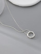 Sterling Hammered Circle Necklace