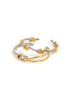 Waterproof Mixed Metals Two Tone Knotted Cuff Bracelet