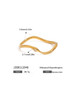 Waterproof Wavy Bangle With Stone