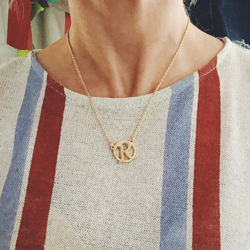 Hampton Handcut Circle Monogram Necklace – Frill Seekers Gifts